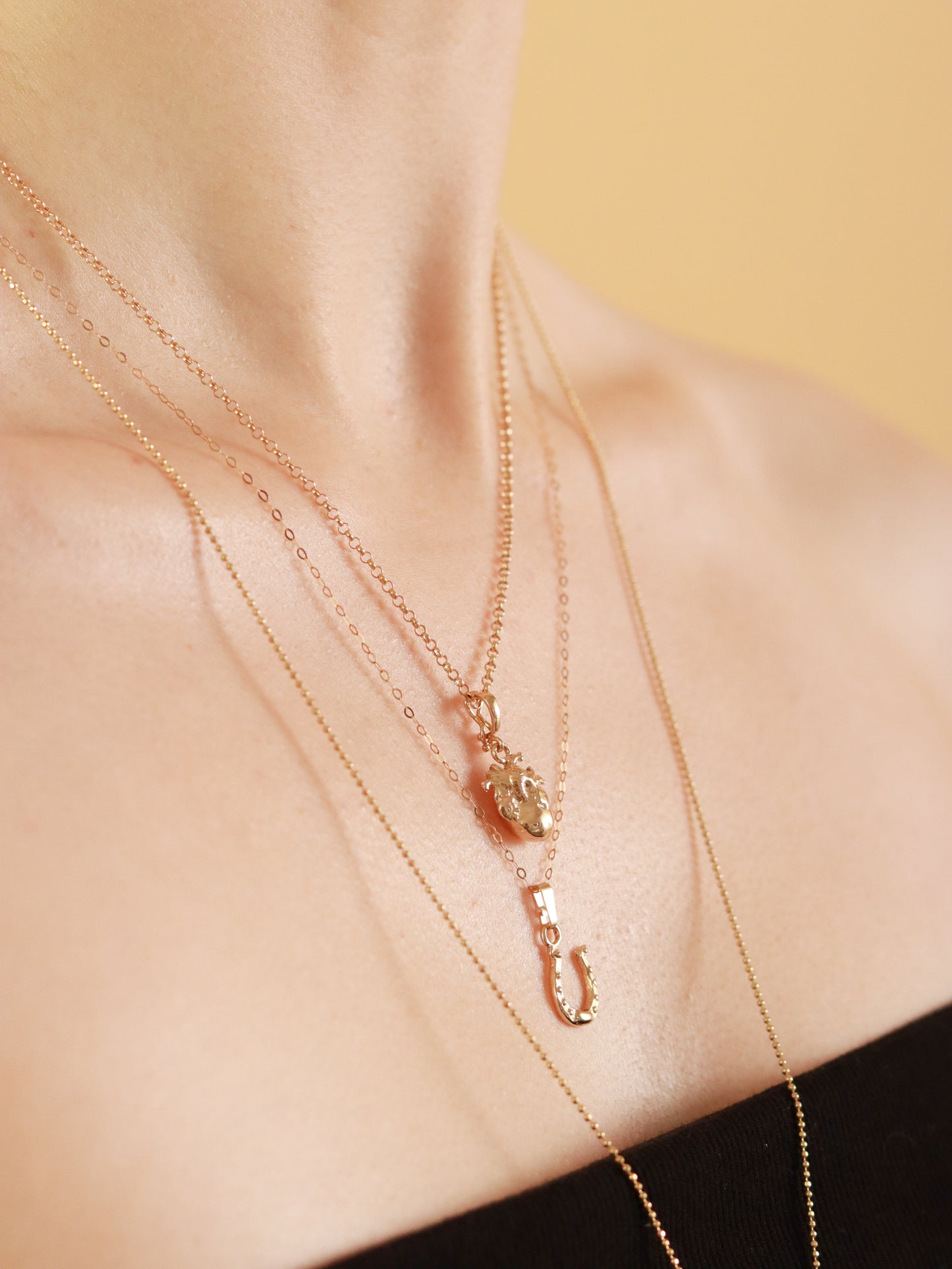 Gold Horseshoe Pendant