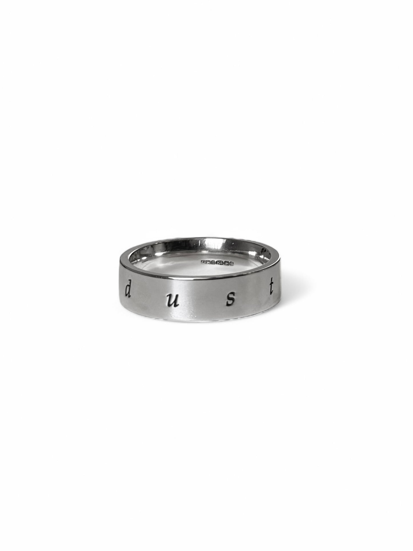 Wide & chunky ‘stardust’ engraved band ring ( oval signet not included)