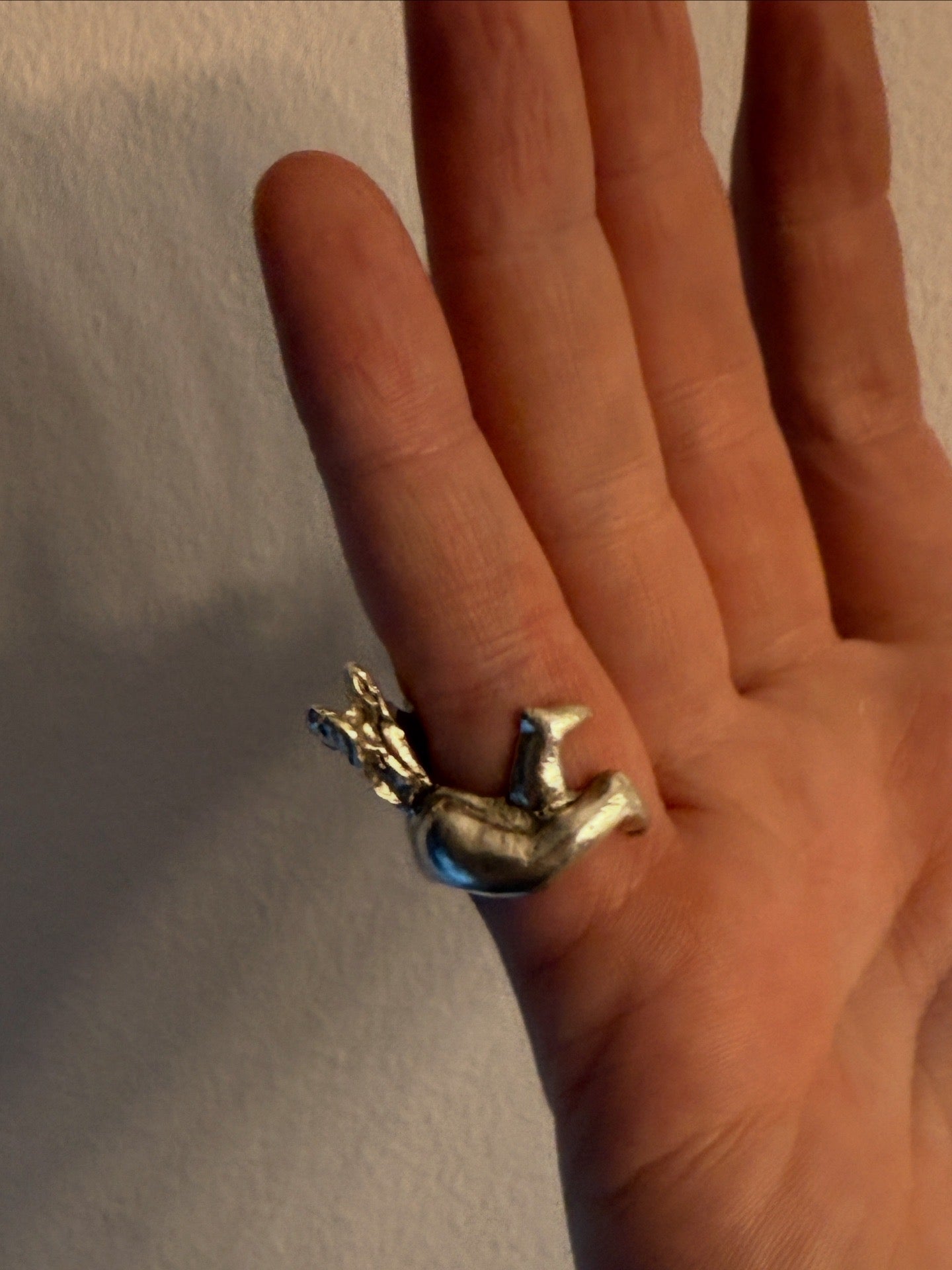 Cherub finger cuff half ring