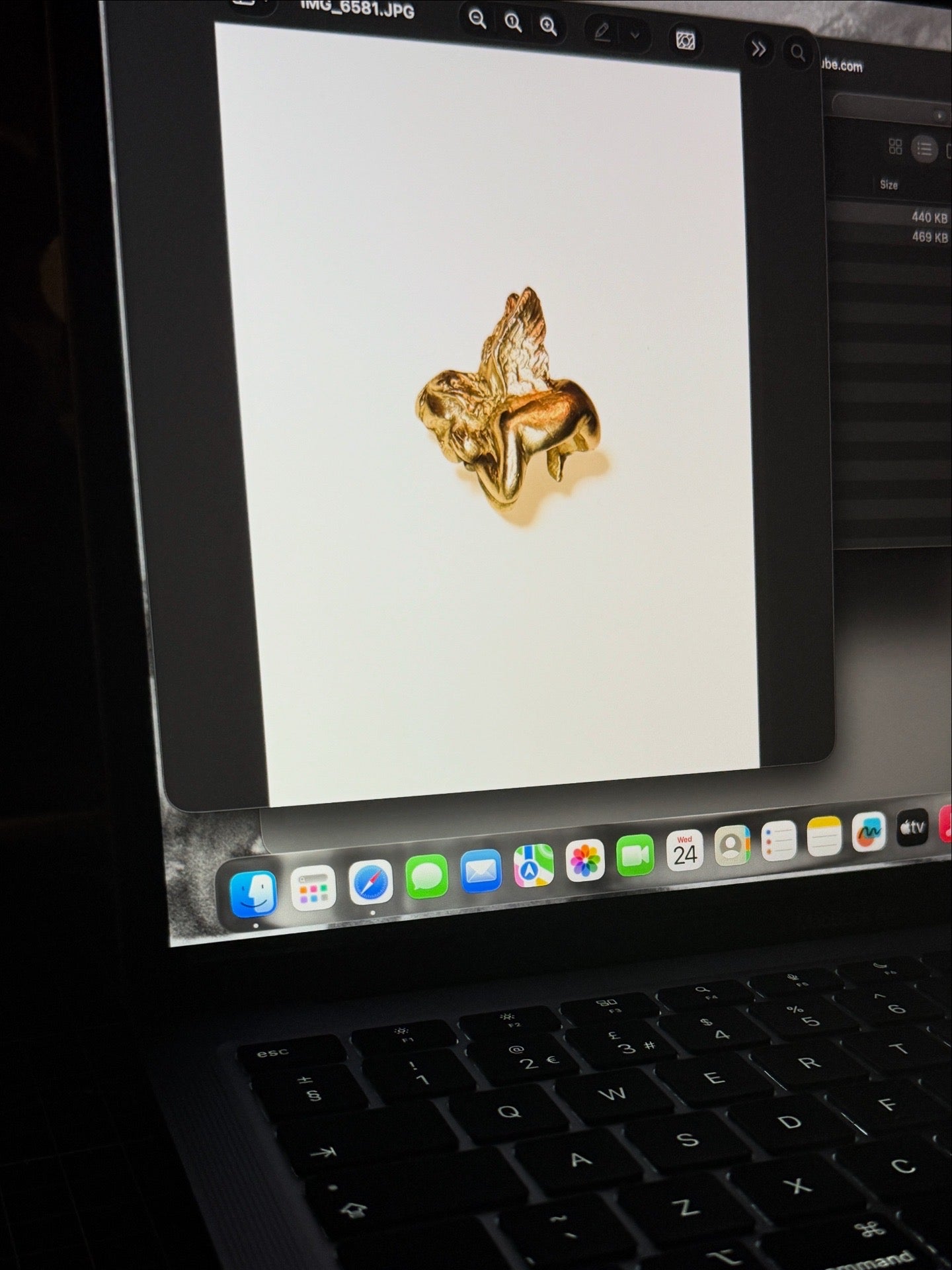Cherub finger cuff half ring