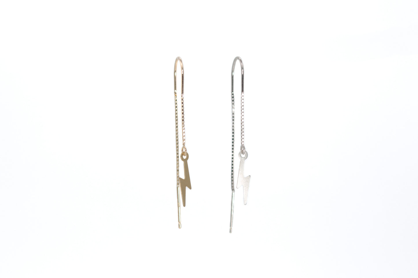 9ct Yellow Gold Box chain single earring