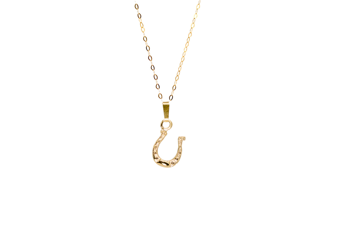 Gold Horseshoe Pendant