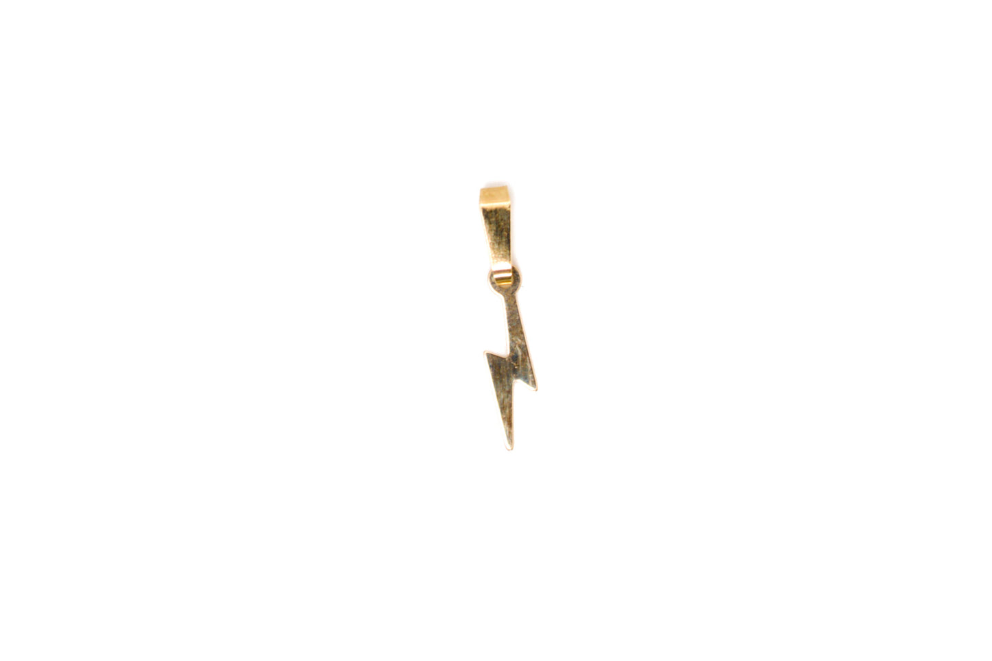 9ct yellow gold Lightening Bolt Pendant , light