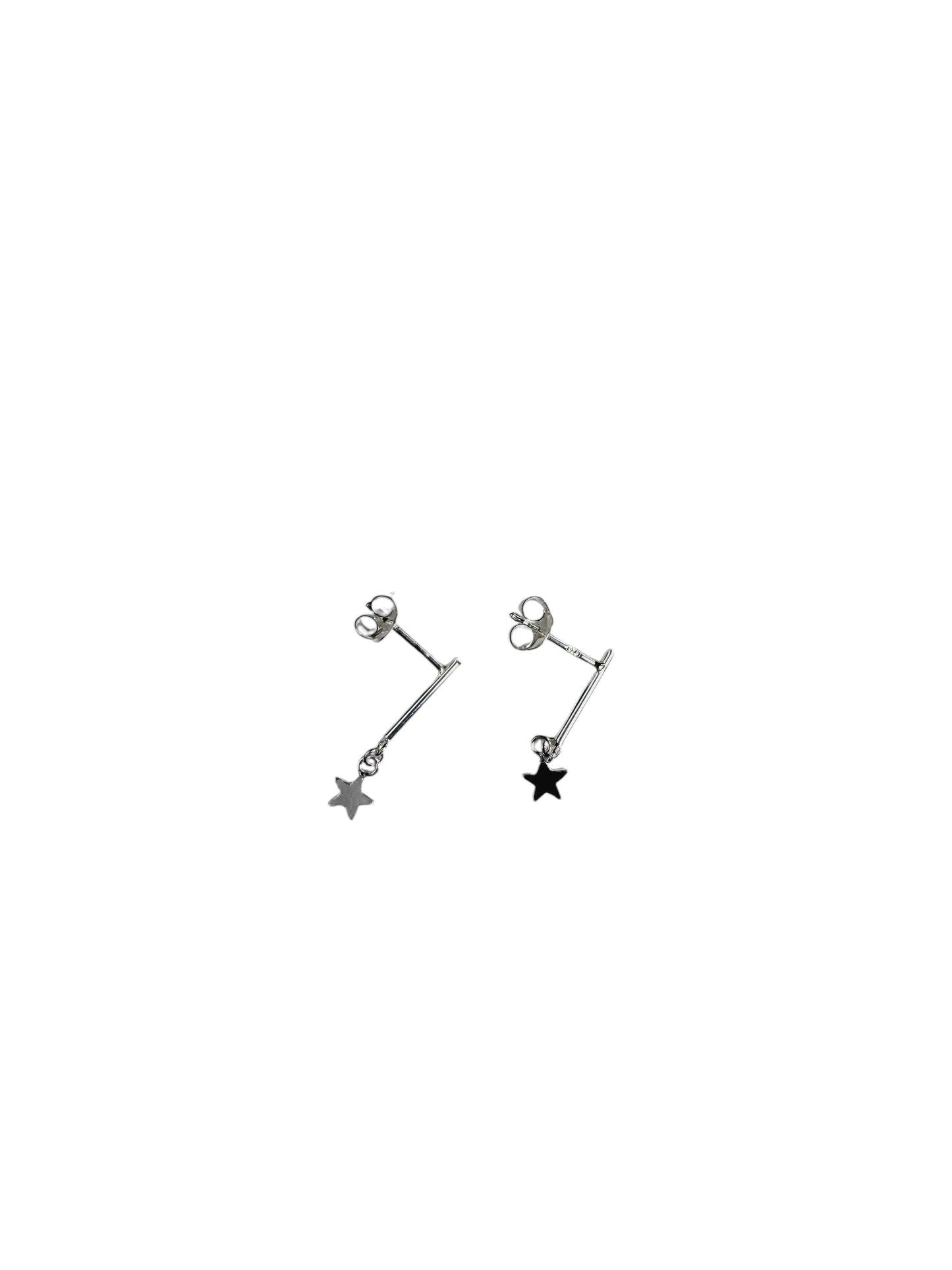 Sterling Silver ‘magic wand’ stud earrings