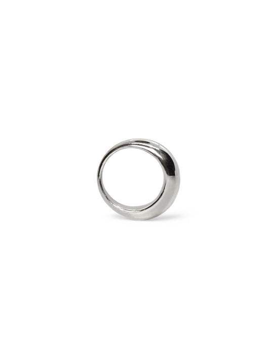 Chunky solid silver ring ‘Sphere’.
