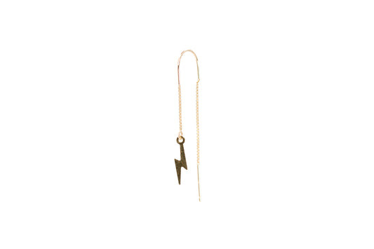 9ct Yellow Gold Box chain single earring