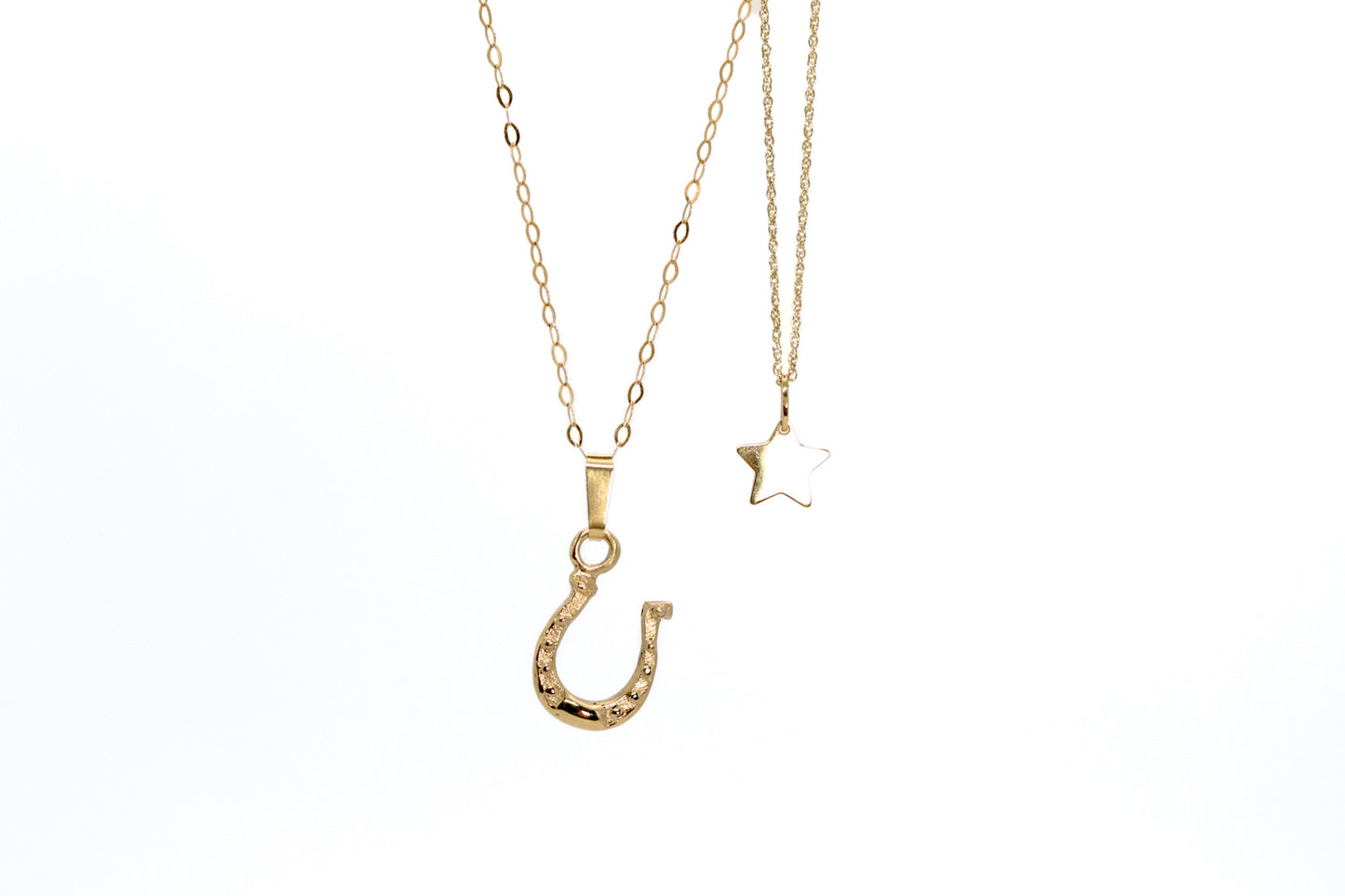 Gold Horseshoe Pendant