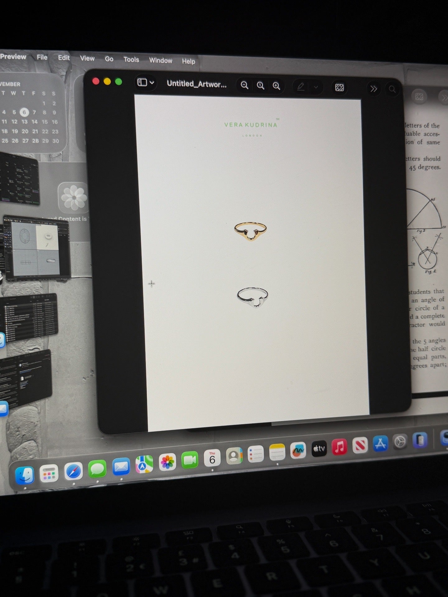 Tiny horseshoe silver ring