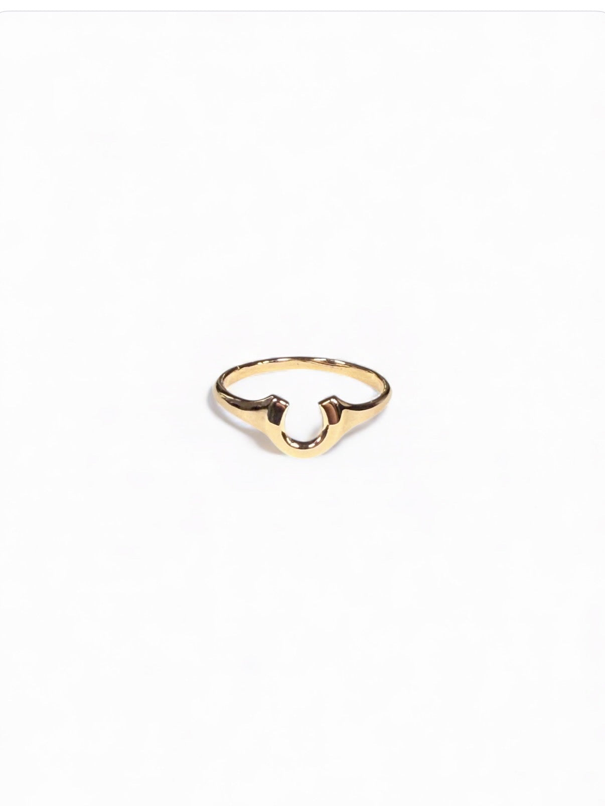 Tiny horseshoe ring 9Y gold