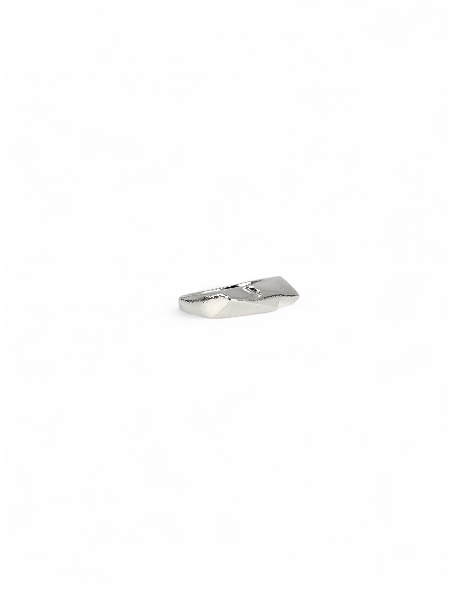 Chunky lightening bolt ring in sterling silver