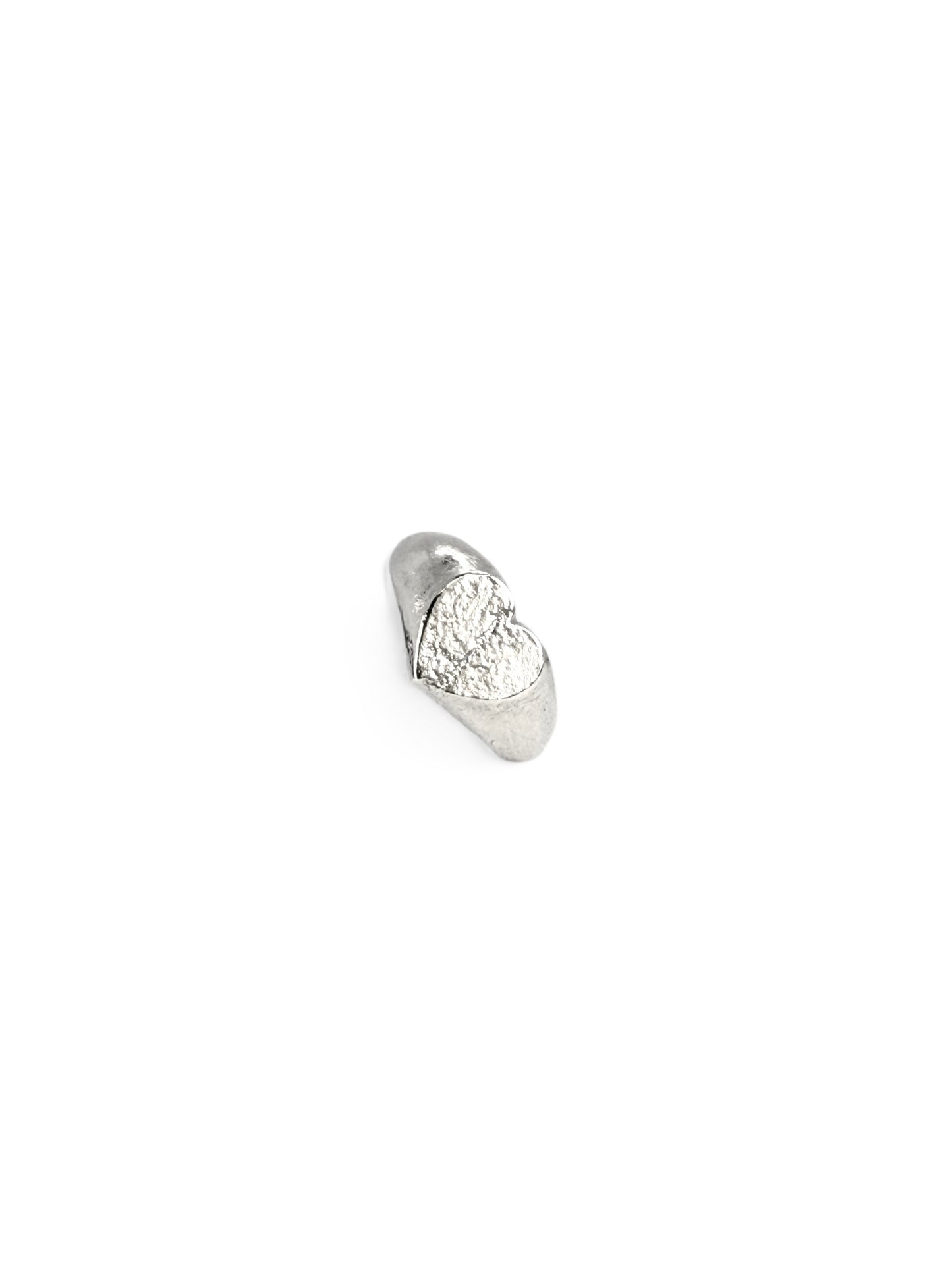 ‘Concrete’ textured ring in Sterling silver