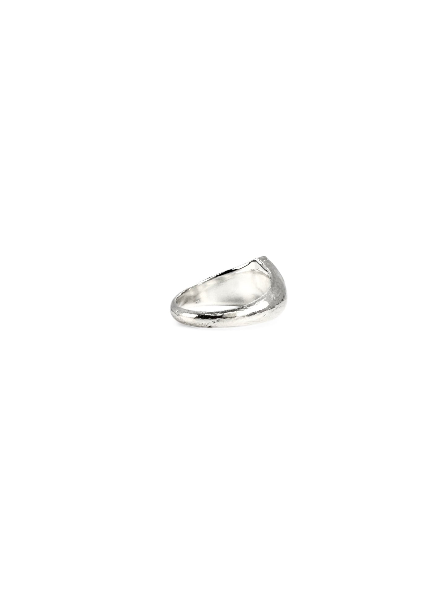 ‘Concrete’ textured ring in Sterling silver