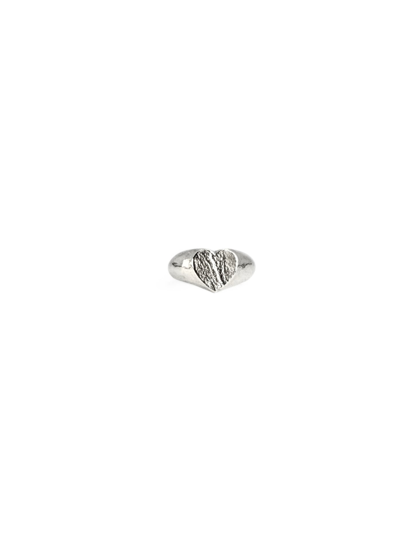 ‘Concrete’ textured ring in Sterling silver