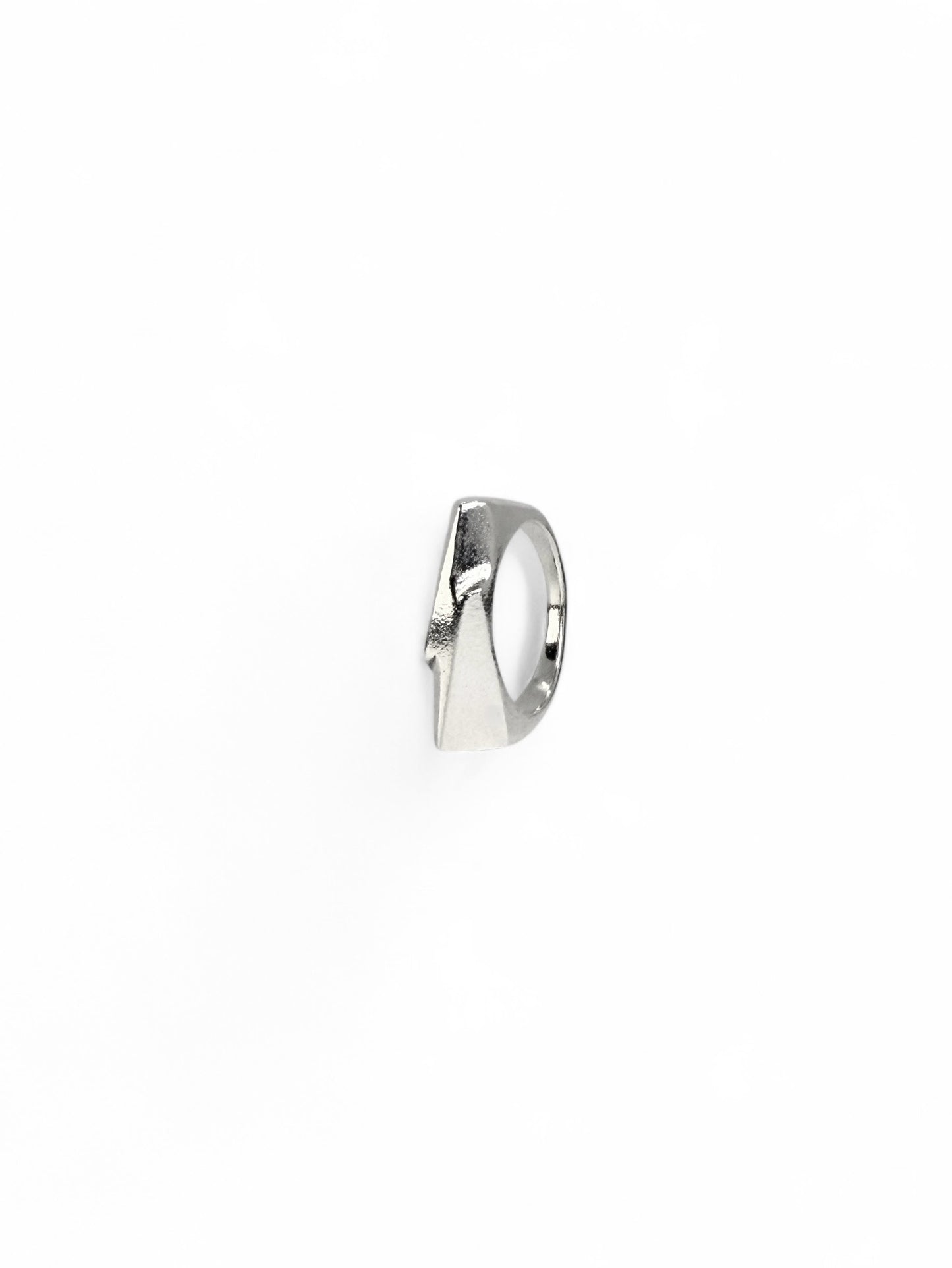 Chunky lightening bolt ring in sterling silver