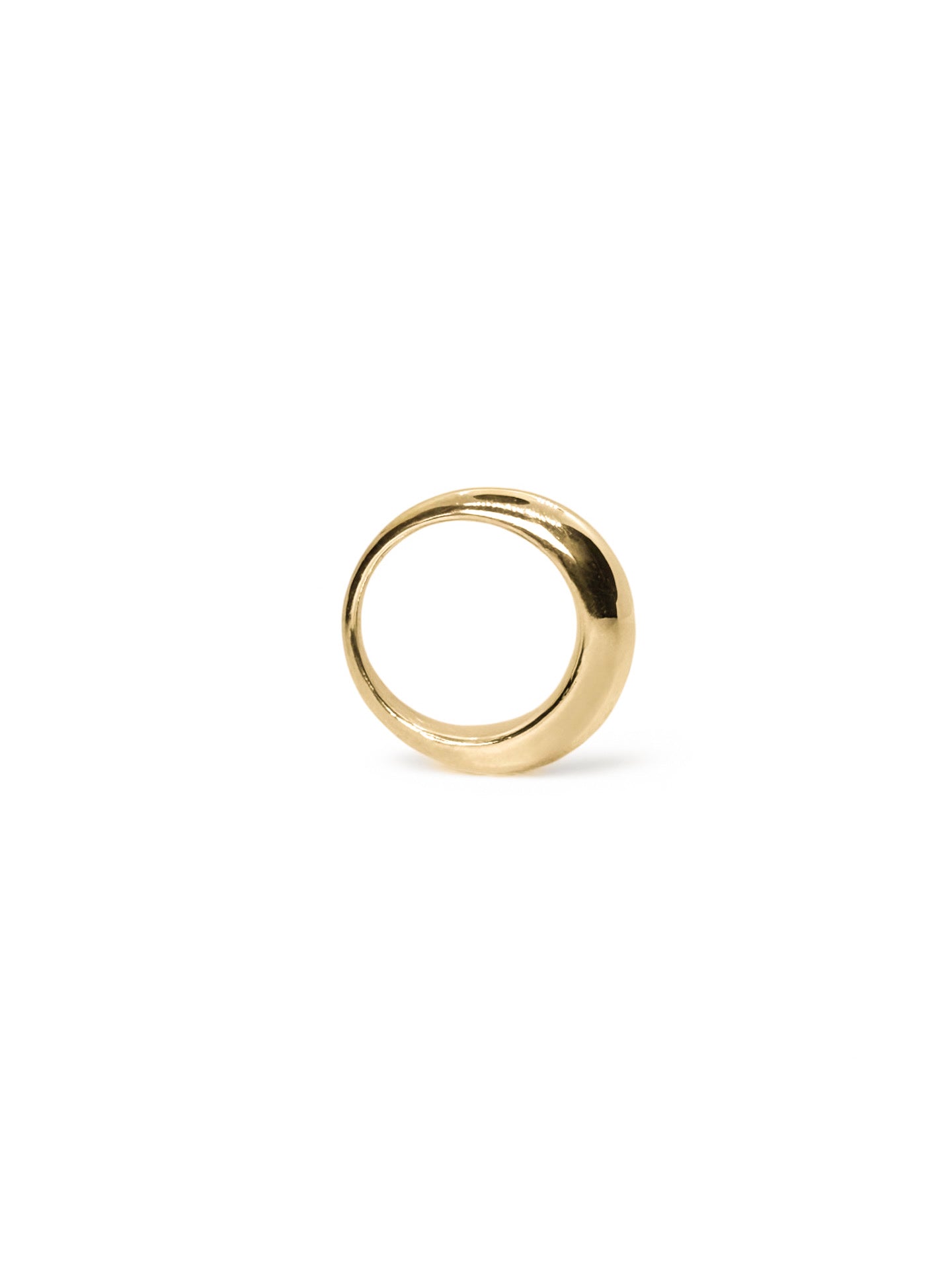 ‘Sphere’ solid sterling silver ring , 18ct yellow gold plating.